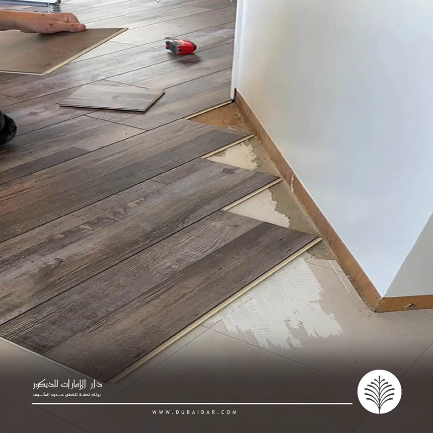 تركيب باركيه فوق السيراميك دبي