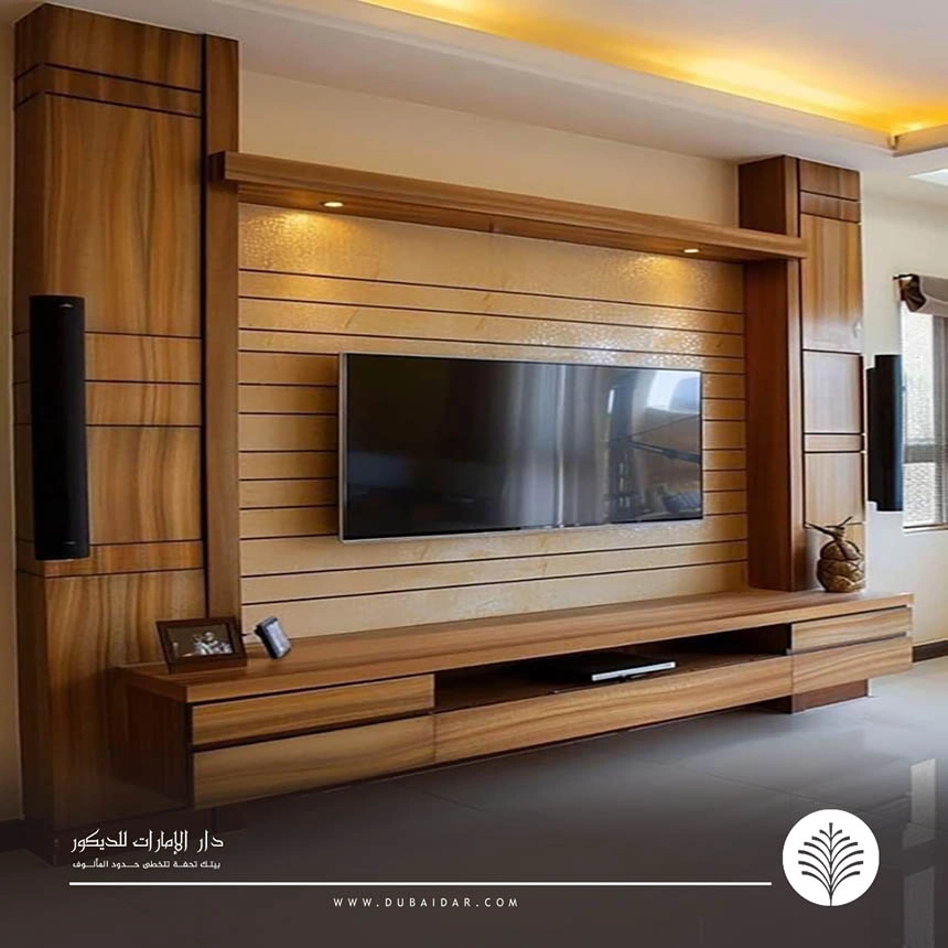 تفصيل ديكور شاشة خشب الإمارات