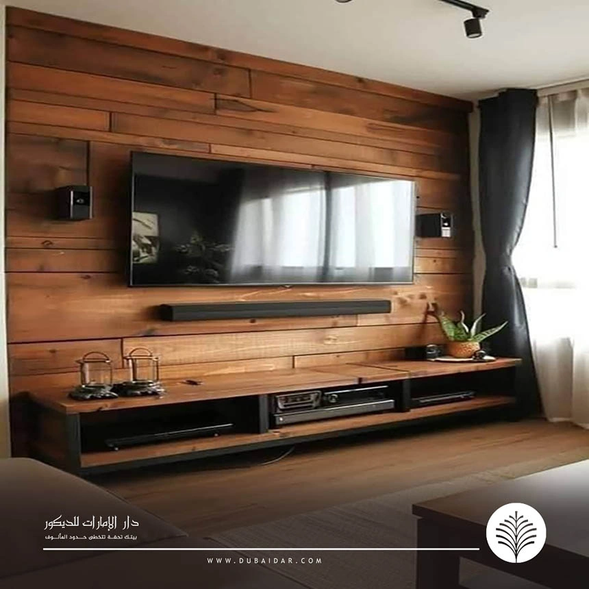 ديكور تلفزيون خشب دبي