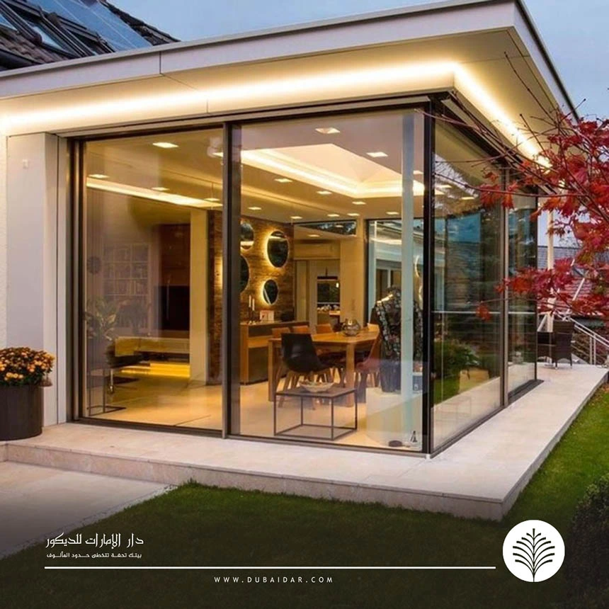غرف زجاجيه للحدائق الإمارات