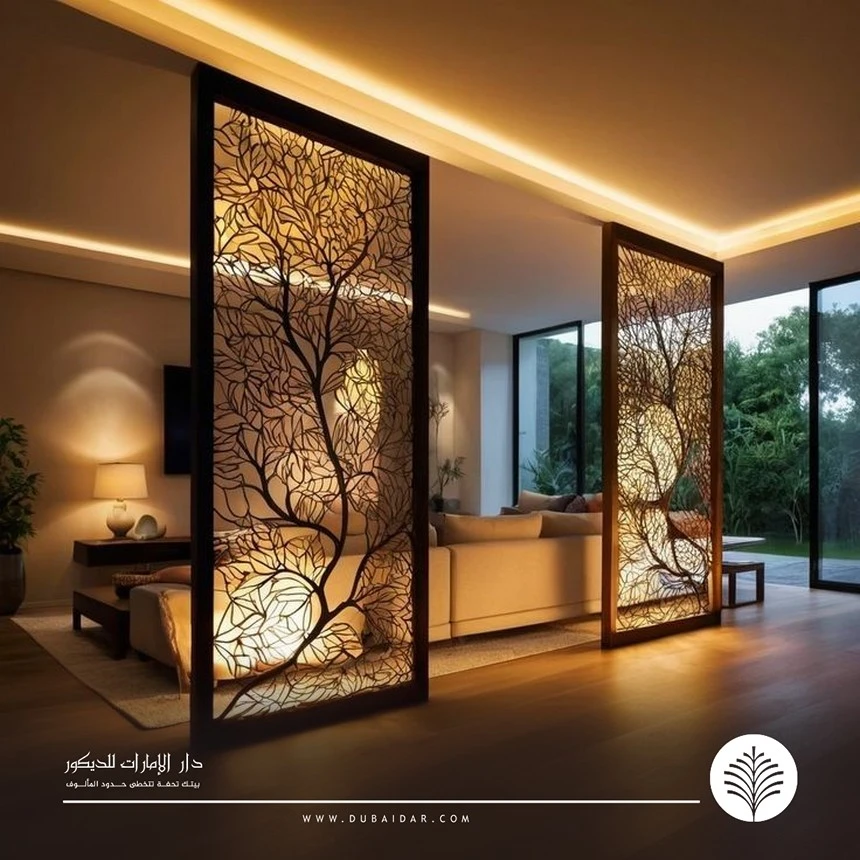 ديكورات فواصل بين الصالات بدبي